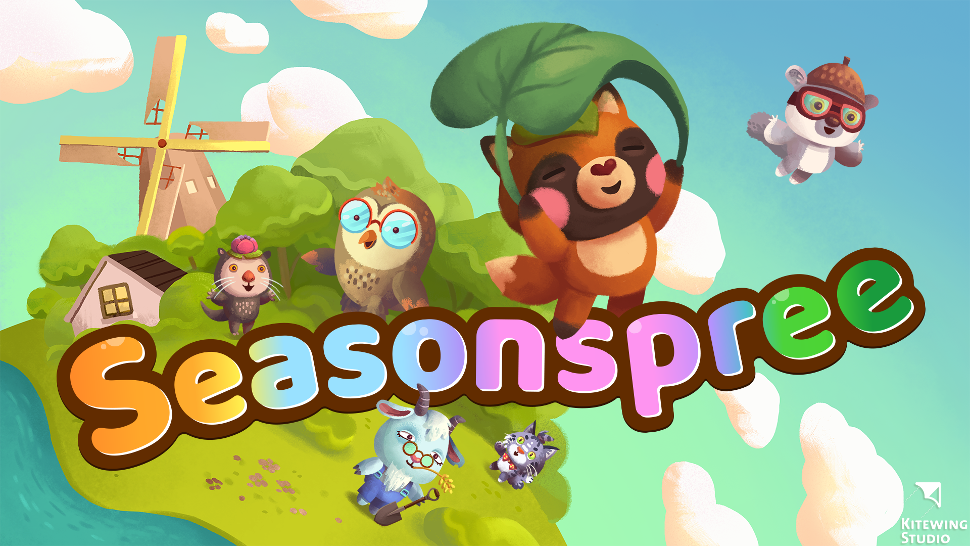 Seasonspree cozy seasonal game key art featuring outdoor nature scenery